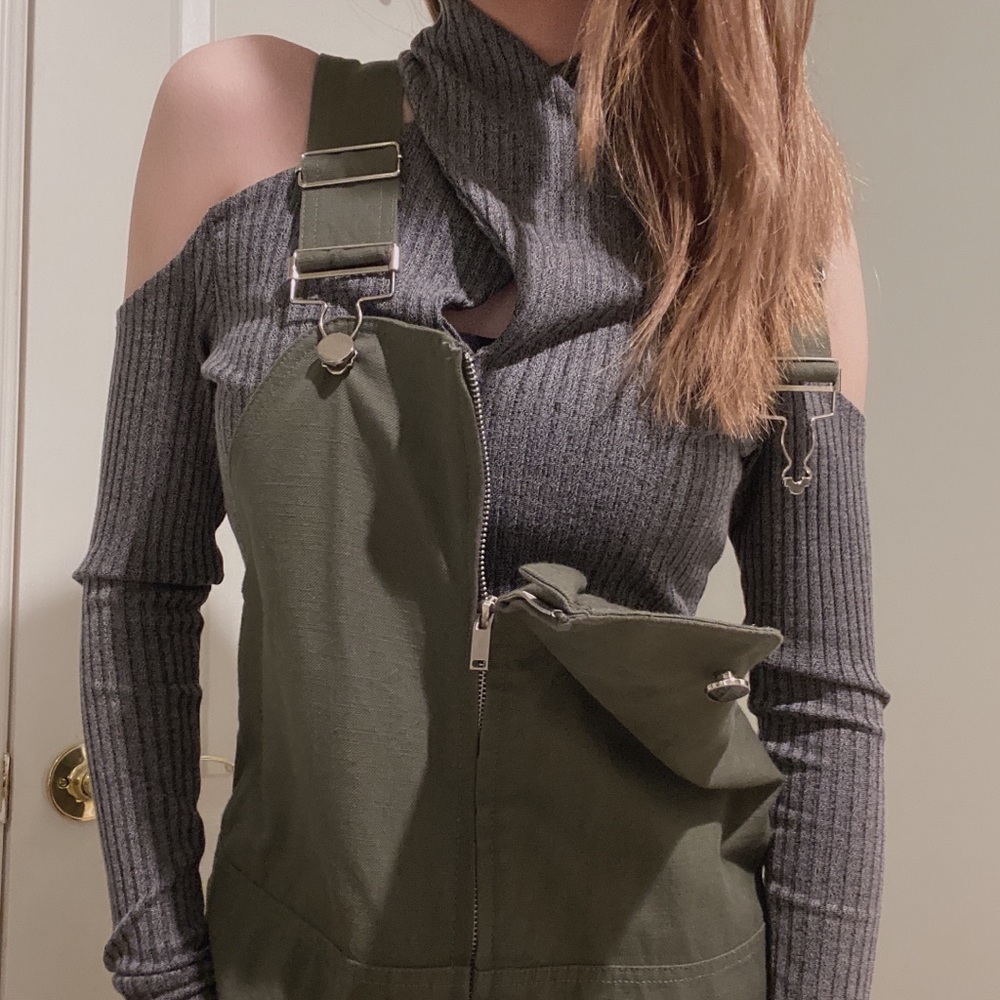 Dark green trousers